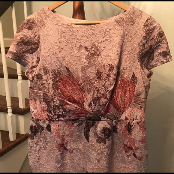 Adrianna Papell Floral Print Stretch Evening Dress - Picture 3 of 7